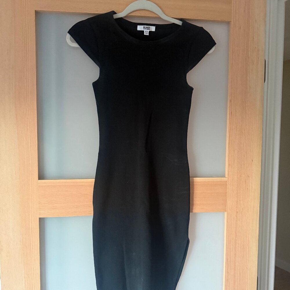 BB Dakota black ribbed bodycon dress